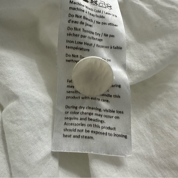 Anthropologie Exquise Julien Eyelet White Mini Dress SZ Medium Feminine GUC - Picture 8 of 12